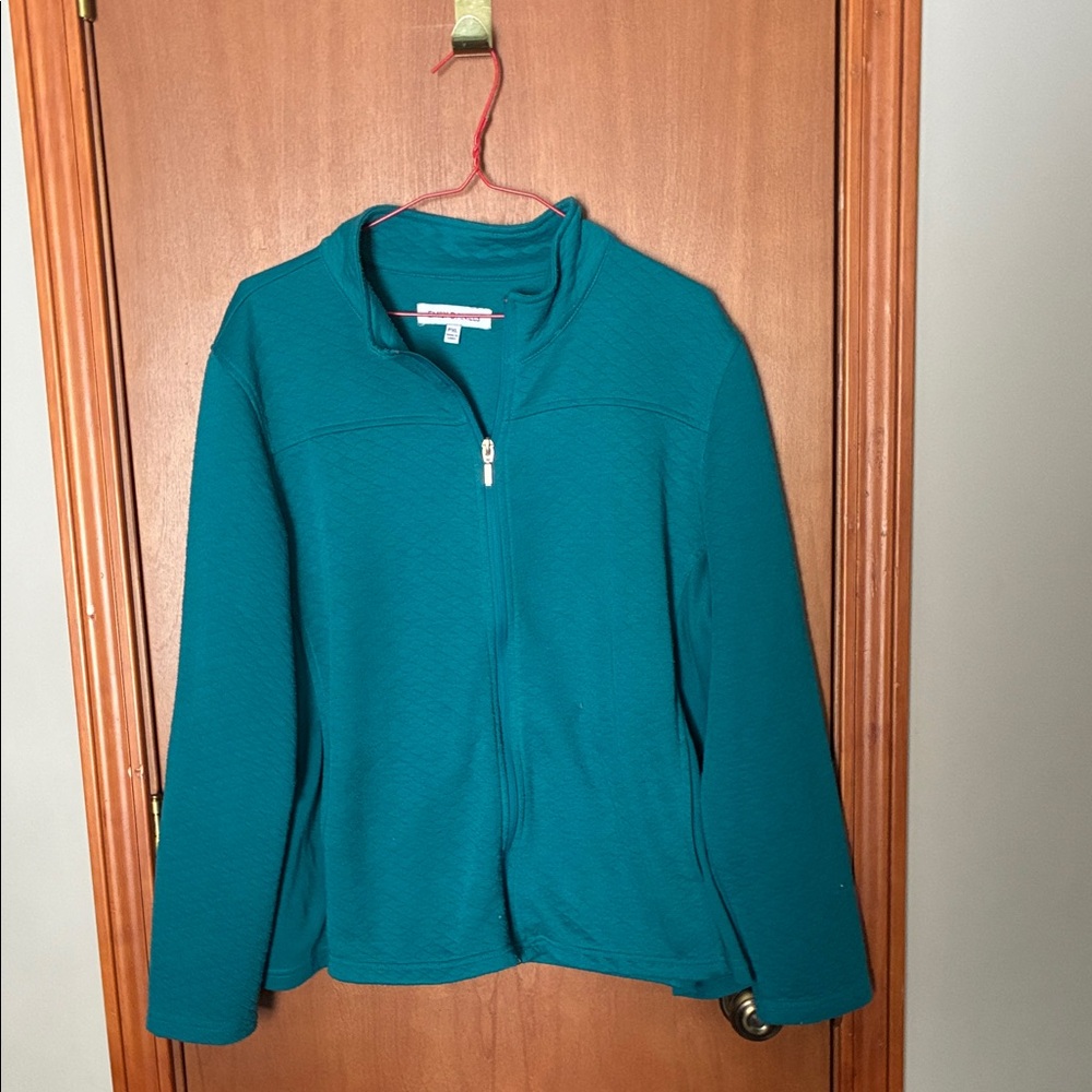 Teal Full-Zip Women's Sweatshirt
